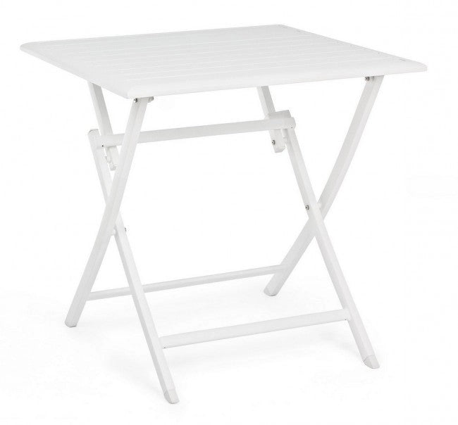 Tavolo Pieghevole da Giardino 70x70x71h cm Elin Bianco