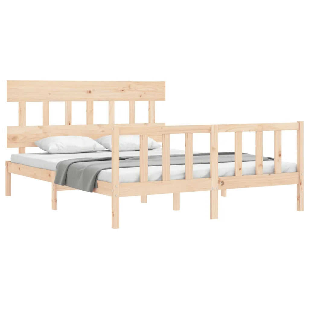 Giroletto senza Materasso 160x200 cm in Legno Massello di Pino 3193346