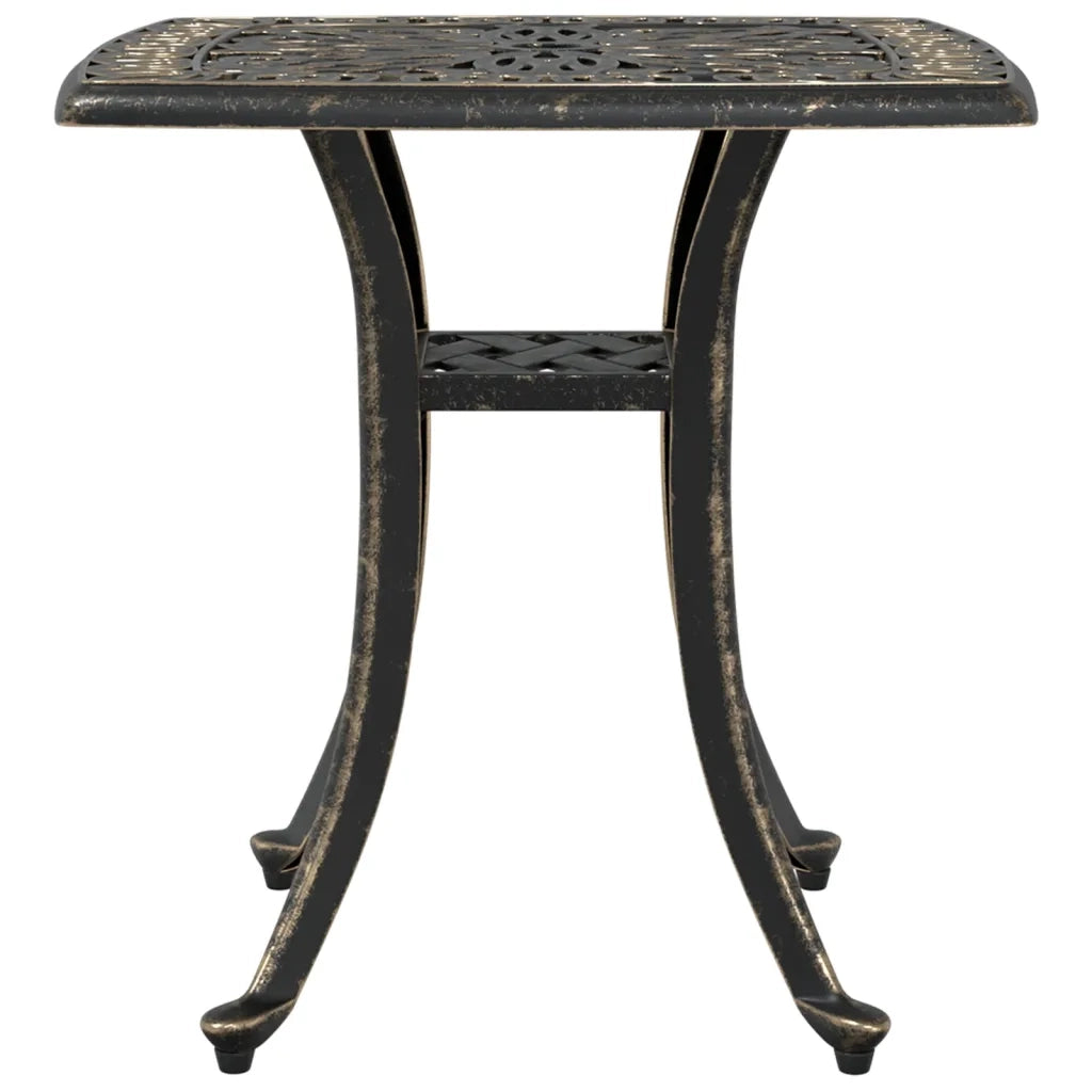 Tavolo da Giardino | Tavolino da esterno Bronzo 53x53x53 cm in Alluminio Pressofuso