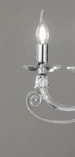 LUME PICCOLO 1306 1 LUCE TRASPARENTE E CROMO ATTACCO E14 H.30+19CM