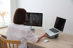 Supporto Rialzo per Portatile PC 24x23,7x13,5 cm in Alluminio Grigio