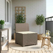 Divano da esterno-Divano da Giardino a 1 Posto con Cuscino Aspetto Rattan PP 535678