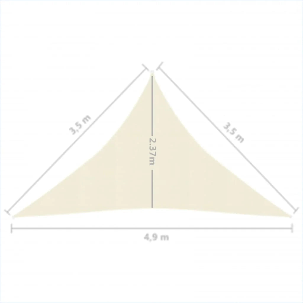 Vela ombreggiante/ombrellone 160 g/m² 3,5 x 3,5 x 4,9 m HDPE crema 02_0009075