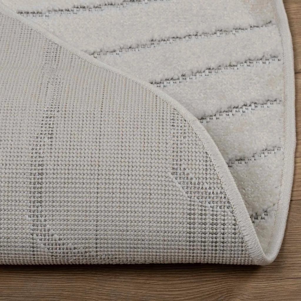 Tappeti per area Rotondo PALMERAS Crema Ø 160 CM Poliestere 42022633