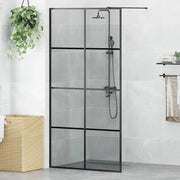 Parete Doccia Walk-in Nero 100 x 195 cm vetro temperato