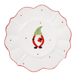 Piatto Decorativo Natalizio Ø24 cm in Ceramica
