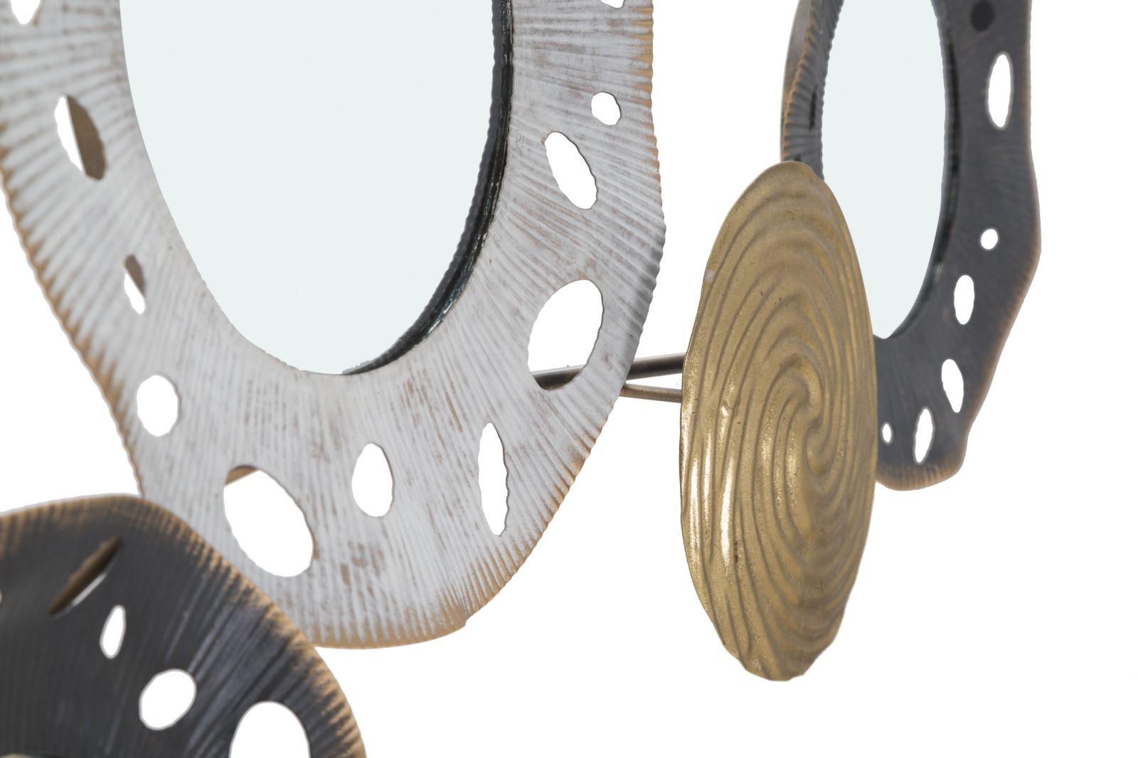 Pannello Gloty 91x4,5x54,5 cm in Ferro MDF e Specchio Multicolor