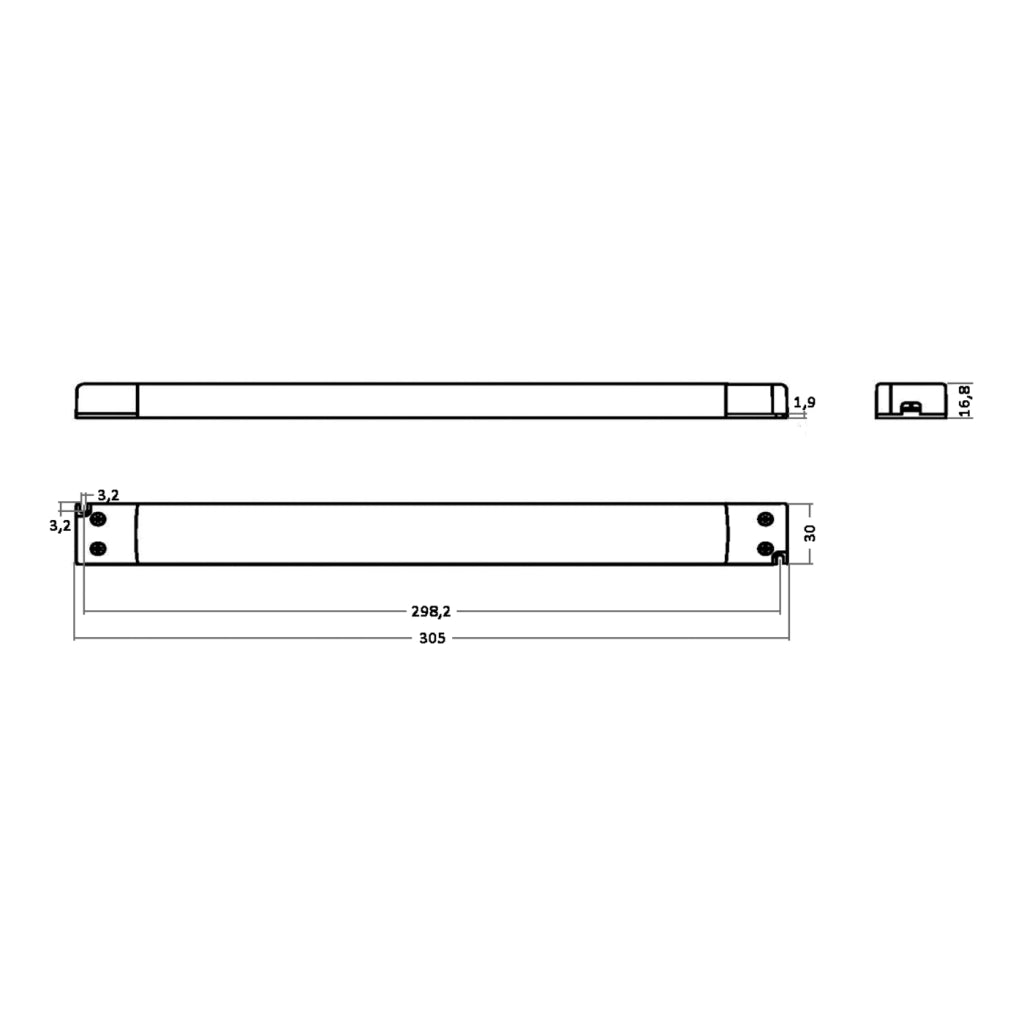 Alcapower Alimentatore Switching 12V 60W 5A Ultra Sottile per Illuminotecnica, Ideale per Strip LED e Sistemi di Illuminazione Compatta - 30.5cm