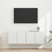 Mobile TV da parete 2 pz-Set di 2 Mobile TV a Muro-Credenza TV Bianco 59,5 x 31 x 40 cm