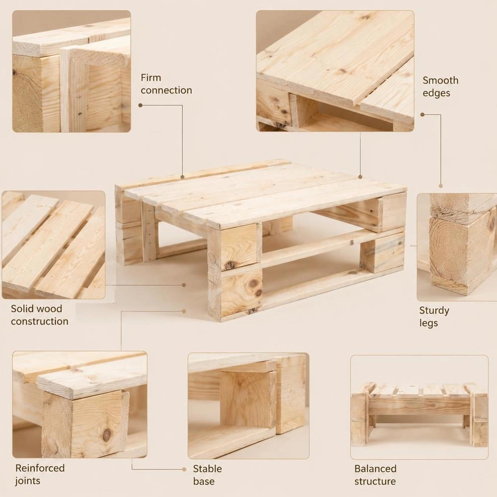 Outdoor Ottoman Pallet Wood