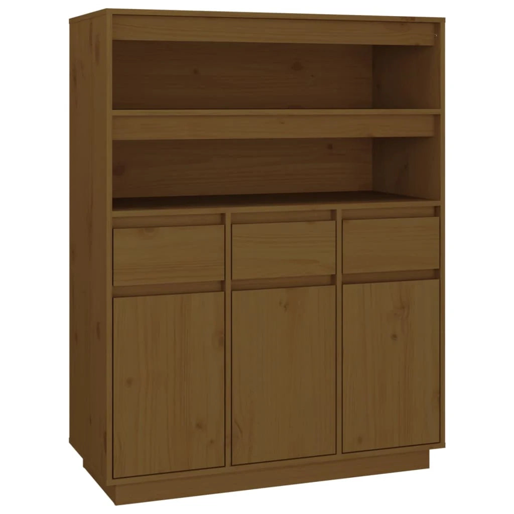 Buffet credenza cassettiera armadio mobile contenitore organizer cucina soggiorno salotto alto 89 x 40 x 116,5 cm legno di pino massiccio marrone 02_0034760