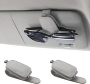 Accessori per ombrello auto, supporto per occhiali da sole magnetico in pelle e portafoglio, accessori per ombrello auto, 2-pack (argentato grigio)