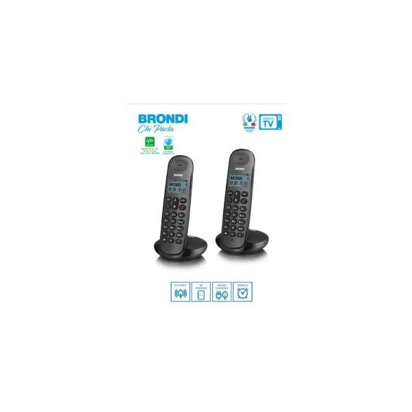 Telefono cordless brondi lotus twins black - 10283050
