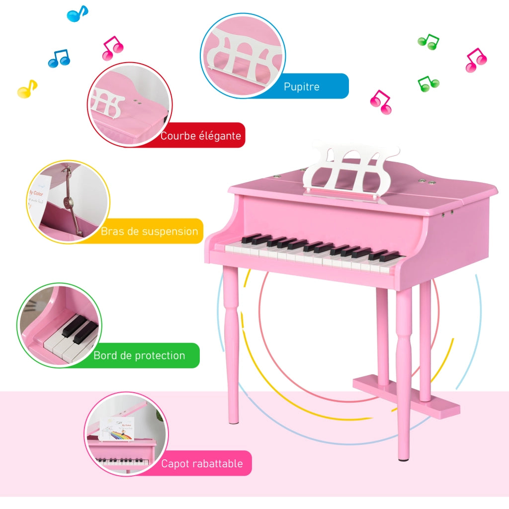 Piano per Bambini ¨C zephmum ¨C MDF Rosa
