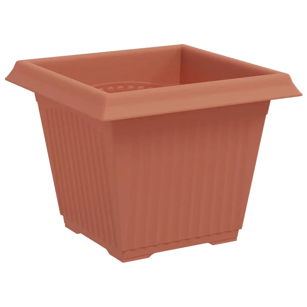 Vaso quadrato per fiori 6 pcs Rosso Mattone 33 x 33 x 26 cm 42020331