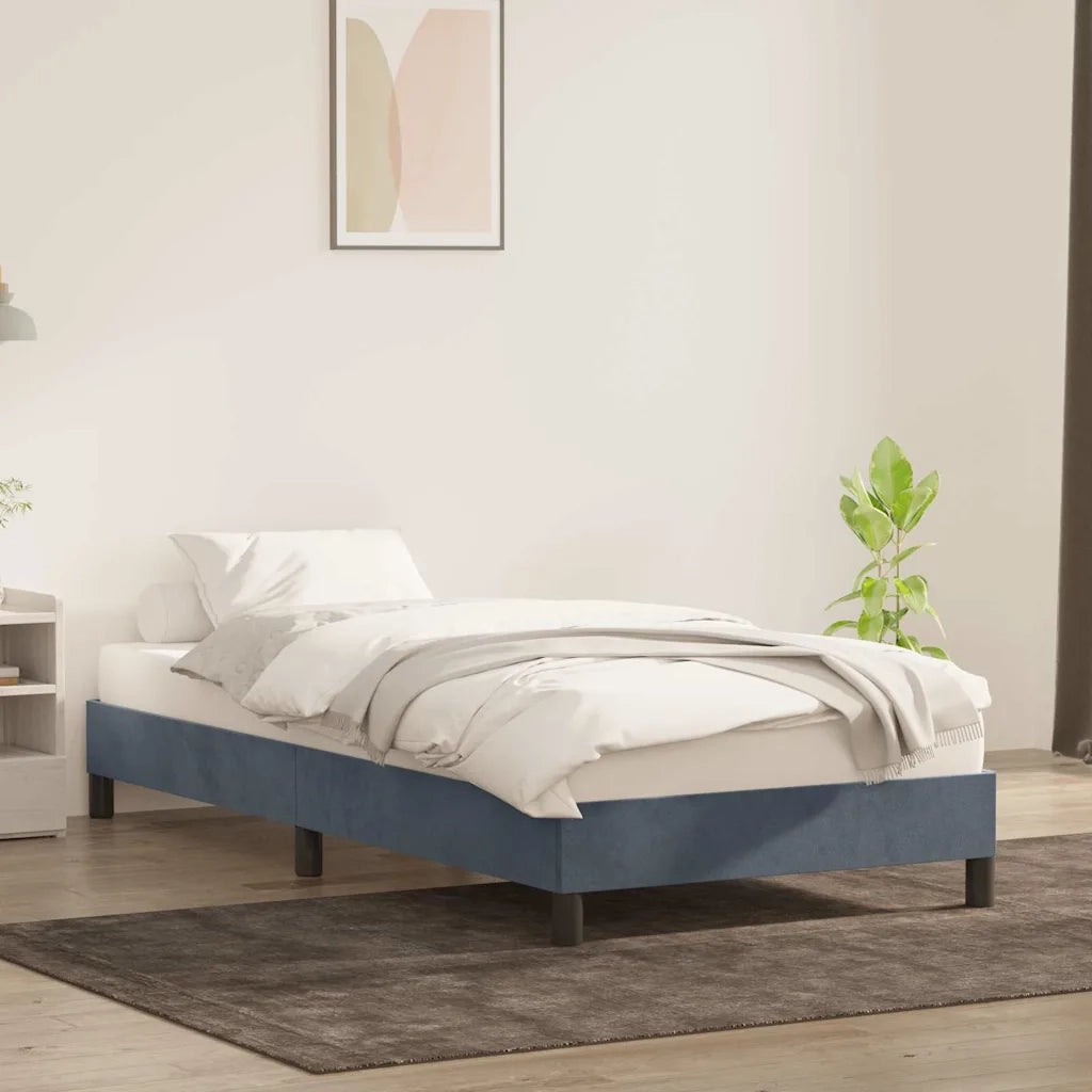 Giroletto senza Materasso Grigio Scuro 90x220 cm Velluto 4101386