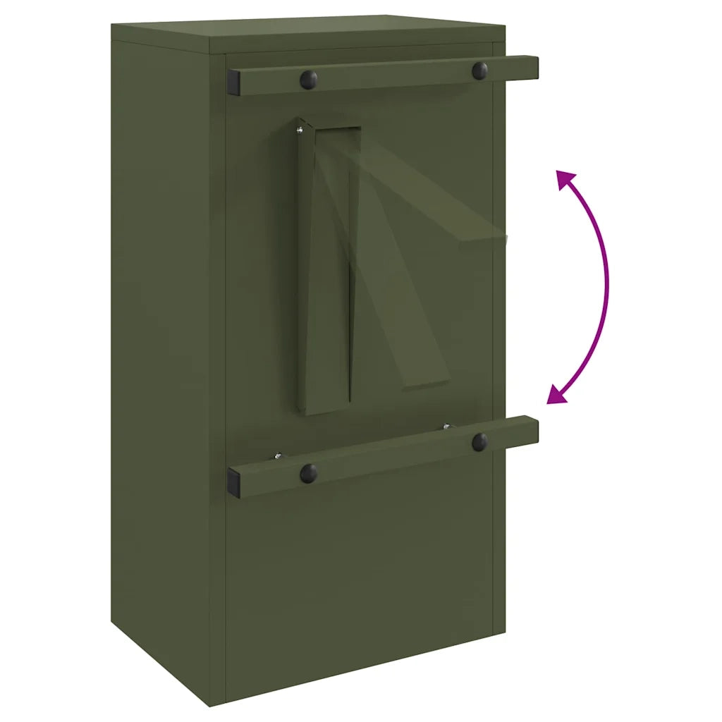vidaXL cassetta postalepastkastei Oliver verde 30 x 23 x 55 cm Acciaio