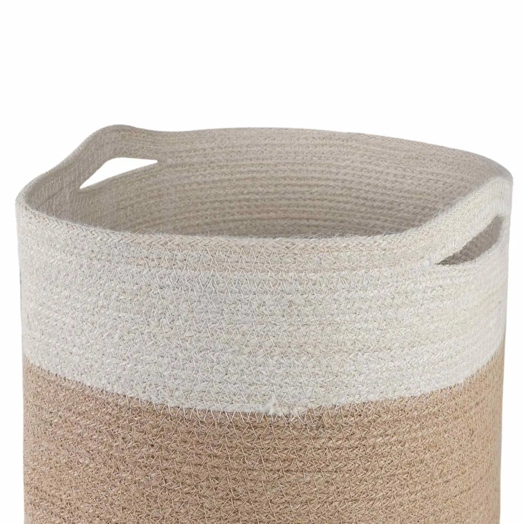 2 pz Set di Fioriere | Cassetta per fiori | Vasi per Piante Naturale e Bianco ? 28 x 28 cm