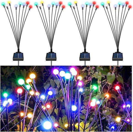 Illuminazione esterna a energia solare - 4 pezzi di luce alogena - impermeabile - esterno - 8 LED