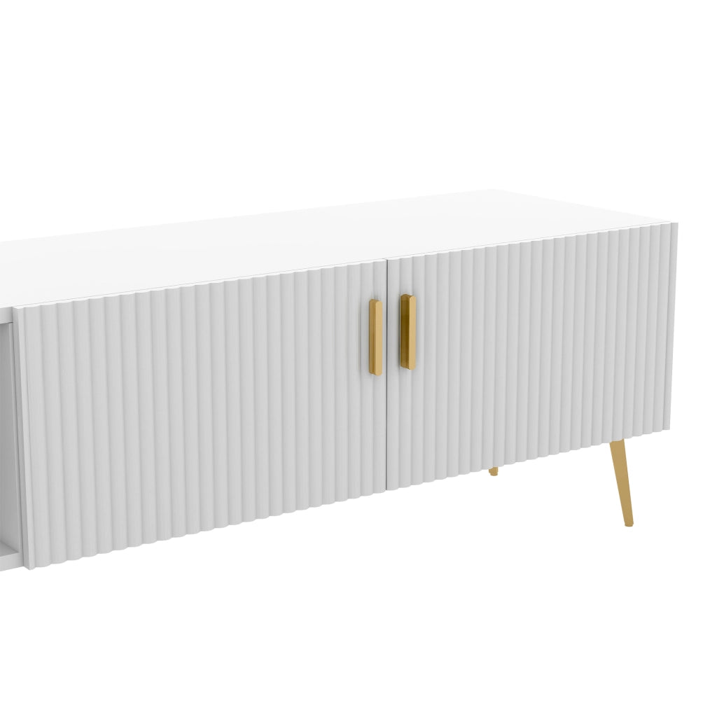 Supporto TV per TV da 75 pollici - Zephmum - Moderno, bianco