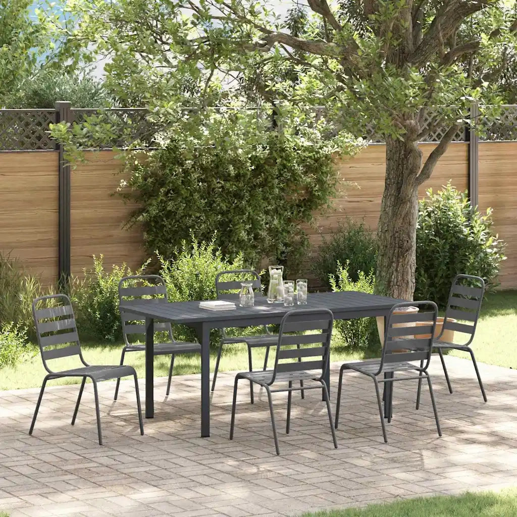 Set da Pranzo per Giardino 7 pcs Antracite 3378816