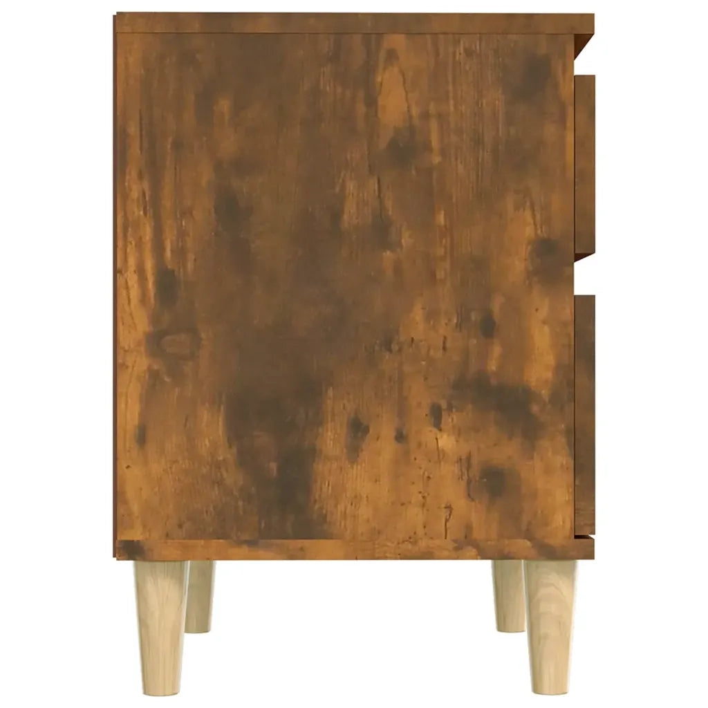Comodini 2pz-Set di 2 Tavolino da notte Rovere Fumo 40x35x50 cm 706076