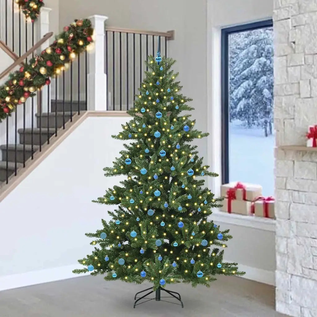 Albero di Natale Artificiale con Rami Pieghevoli Verde 240 cm 3397699