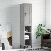 Credenza-Buffet-Armadio da cucina Grigio Sonoma 34,5x34x180 cm in Legno Multistrato 349539