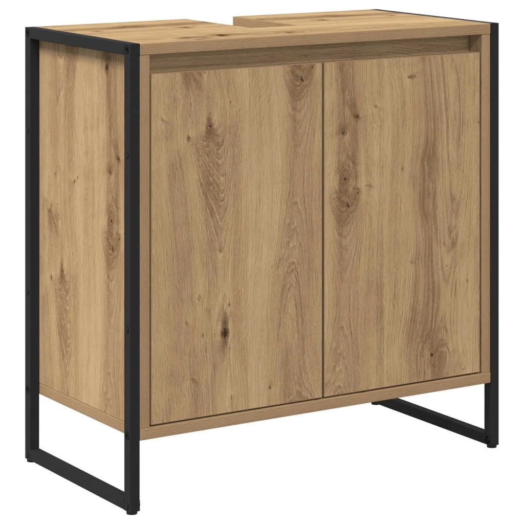 Set di mobili per il Bagno | Armadio da bagno Rovere artigianale Legno multistrato