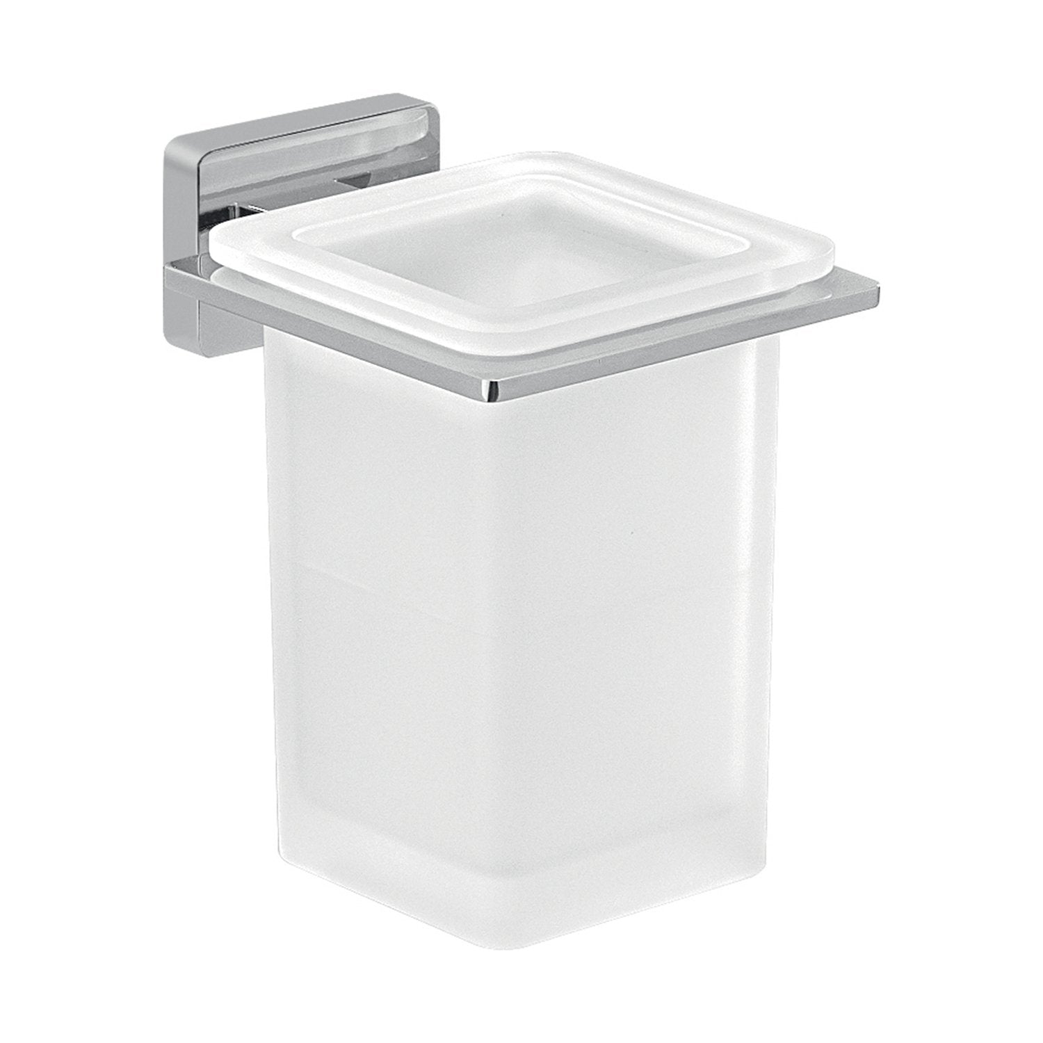 Portaspazzolini da muro in acciaio inox e Cromall 4410 Gedy serie ATENA Cromato