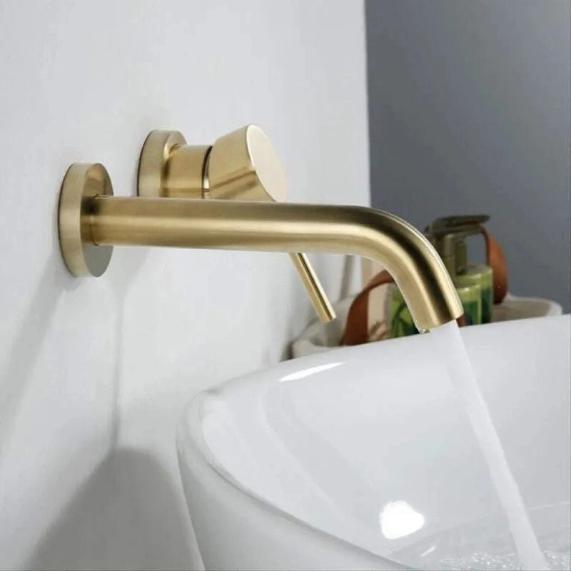Rubinetto Da Incasso Rea Lungo Gold Mat + Box