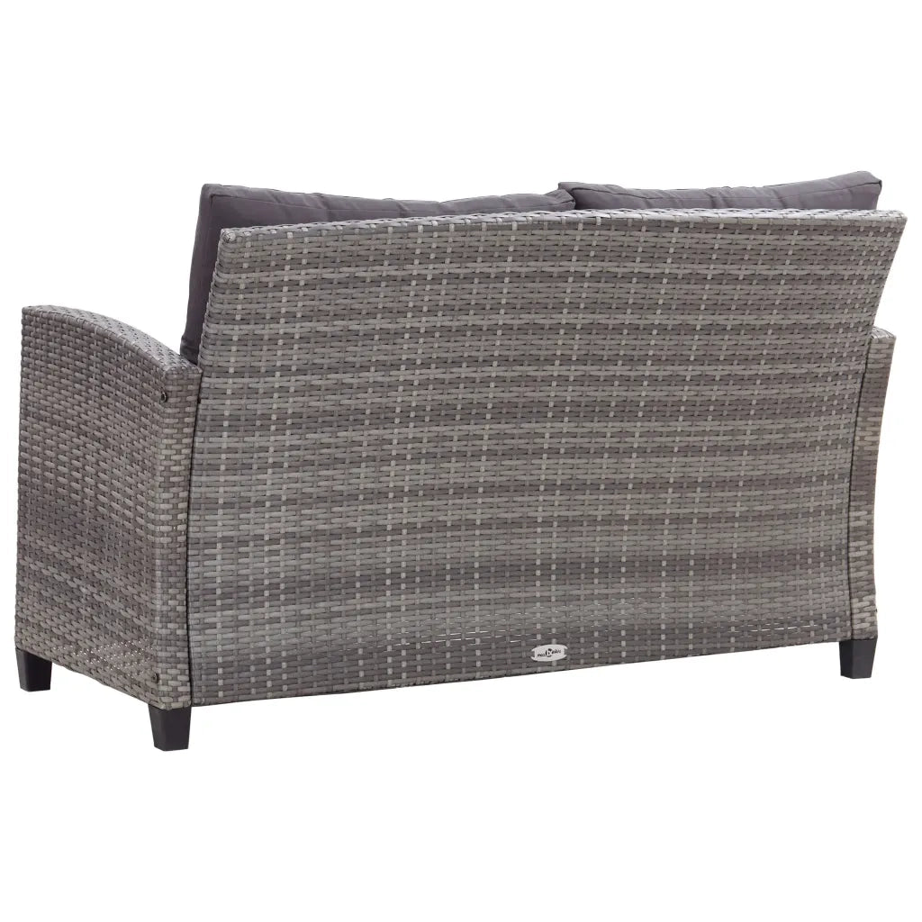 Set Pranzo da Giardino 3 pz Polyrattan e Legno Massello Acacia 3095250