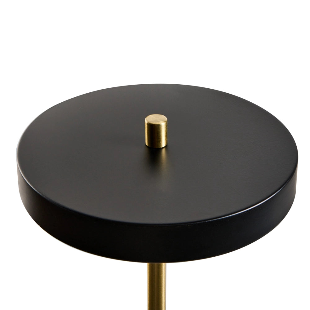Lampada da tavolo a LED con base in metallo con dimmer nero in stile moderno