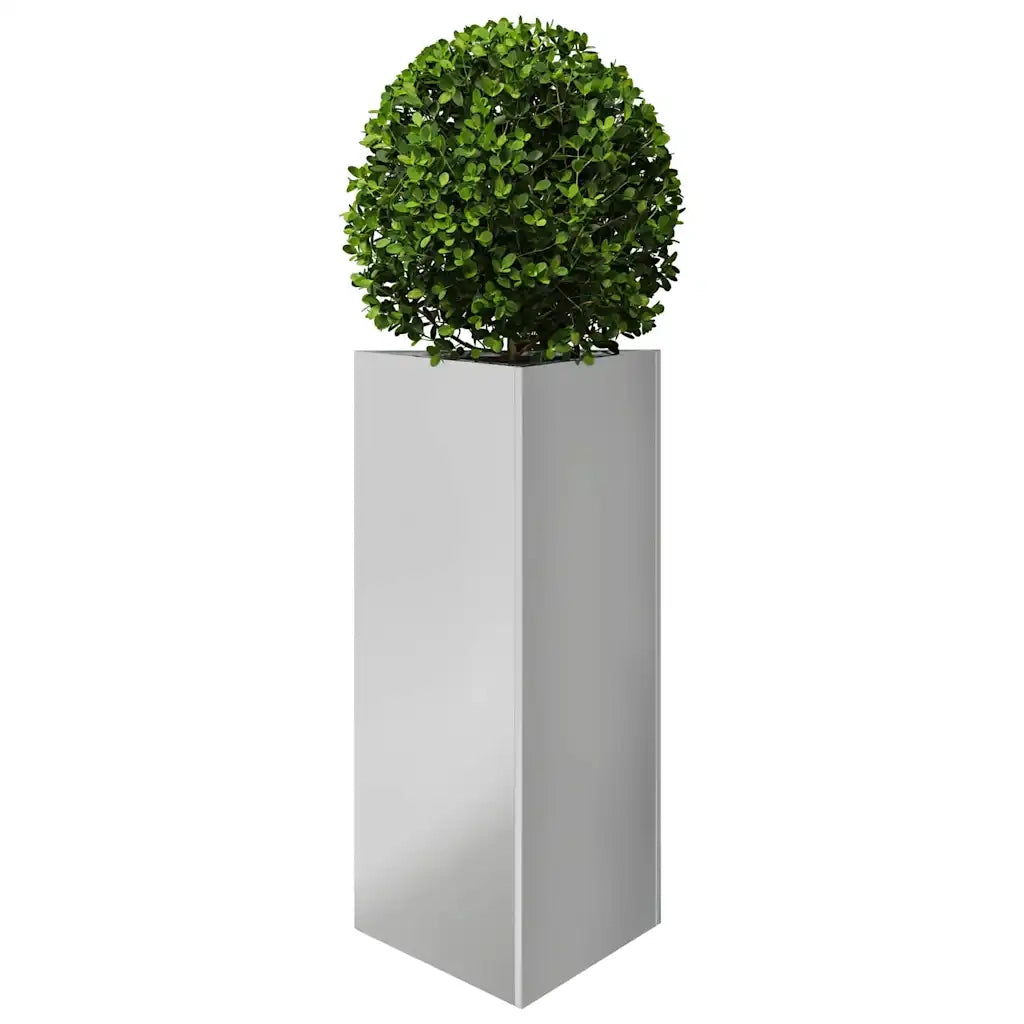Fioriera da Giardino Triangolare 40x40x75 cm Acciaio Zincato