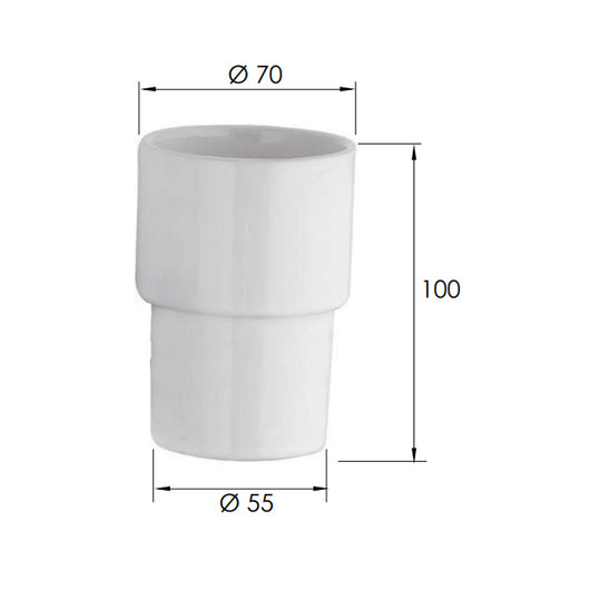 Bicchiere porta spazzolini di ricambio - Serie Epoca