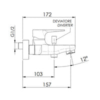 Rubinetto vasca esterno con kit doccia anticalcare a 4 funzioni - serie winner