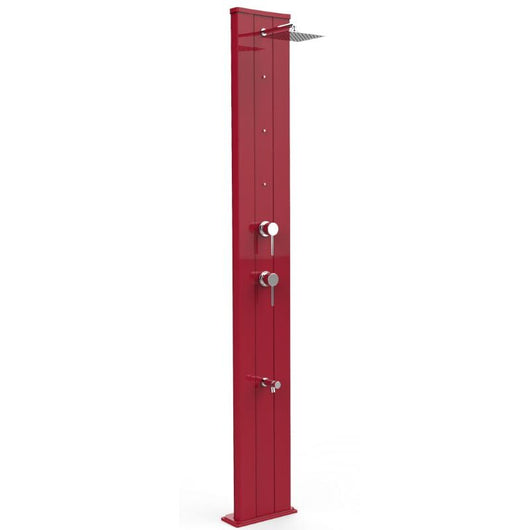 Doccia Solare Dada S In Alluminio Con Nebulizzatore E Miscelatore Colore Rossa Cv-D450/3027