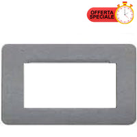 BTicino Matix Placca 4 Posti Grigio Pietra AM4804SP