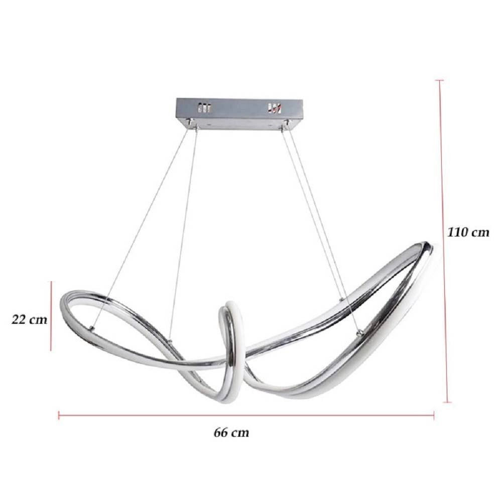 Trade Shop - Lampadario Led Intrecciato A Fiocco A Sospensione 60w Cct 3 Colorazione Luce A59-a3c -