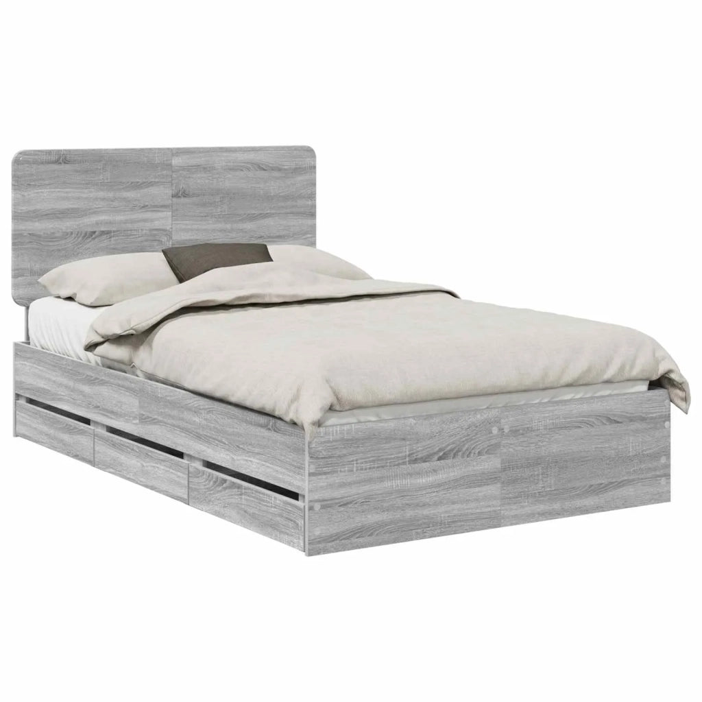 Struttura del letto con cassetto Grigio Sonoma 120 x 200 cm 3412614