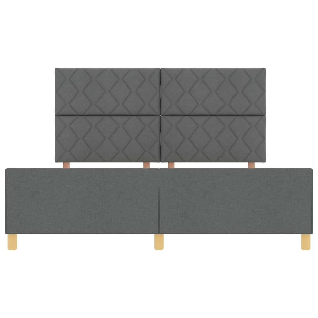 Struttura del letto Grigio scuro 180 x 200 cm Tessuto 3344824