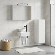 Set di Armadi da Bagno 4 pz Bianco Legno ingegnerizzato 3407367