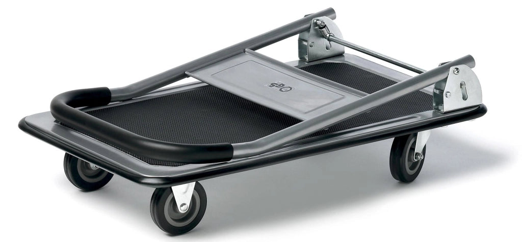 Carrello Pieghevole da Trasporto 300 Kg in Lamiera Tosini Grigio e Nero