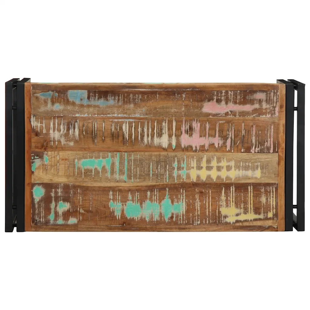 Tavolino Salotto Multicolore 80x40x35cm Legno Massello Recupero 4016677