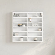 Armadietto con Vetrina Bianco 60x8,5x58 cm Legno Multistrato 847961