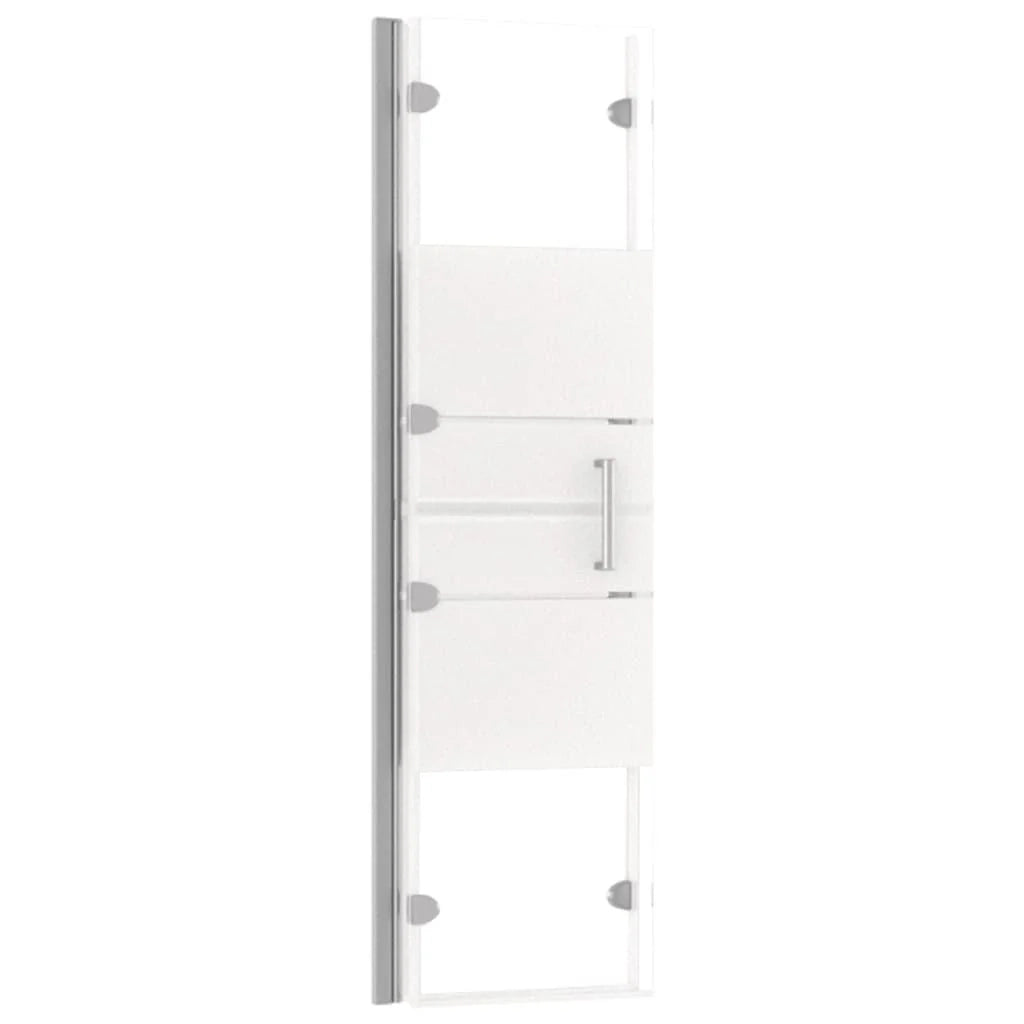 Box doccia pieghevole parete divisoria per vasca parete doccia cabina per vasca bagno casa interno ESG 120 x 140 cm bianco 02_0002012