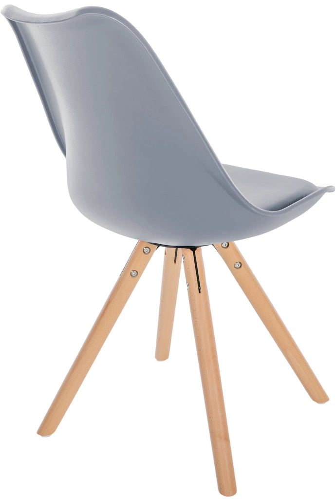 Sedia Sofia in plastica grigio,natura (rotondo)