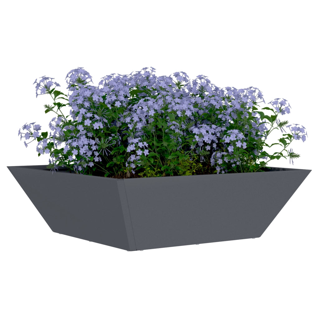 Set di Fioriere in Plastica Antracite Plastica 50 x 50 x 15 cm