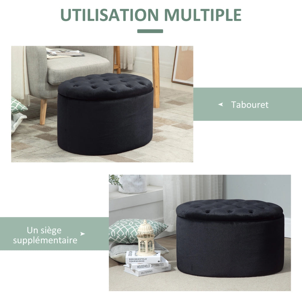 Cassettiera imbottita con cassetti per corridoio camera soggiorno ¨C zephmum ¨C 71x52x42 cm nero