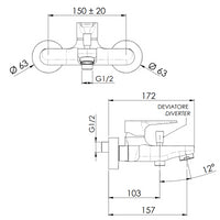 Rubinetto vasca esterno senza set doccia - serie winner